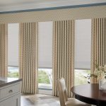 White Graber Solar Shades with Drapes and Valance