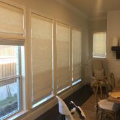 Dining room with custom shades