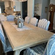 Reupholstered dining room chairs